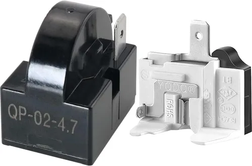 Kit de relé de arranque de refrigerador y protector contra sobrecargas - QP2-4R7 Relés PTC de 4.7 ohmios, 1 pin y protectores 6750C-0005P