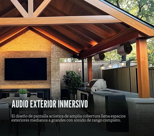 Vista 6 de Polk Audio Atrium 8 Altavoz para exteriores con potentes graves (cada uno, negro), durabilidad para todo tipo de clima, amplia cobertura de sonido
