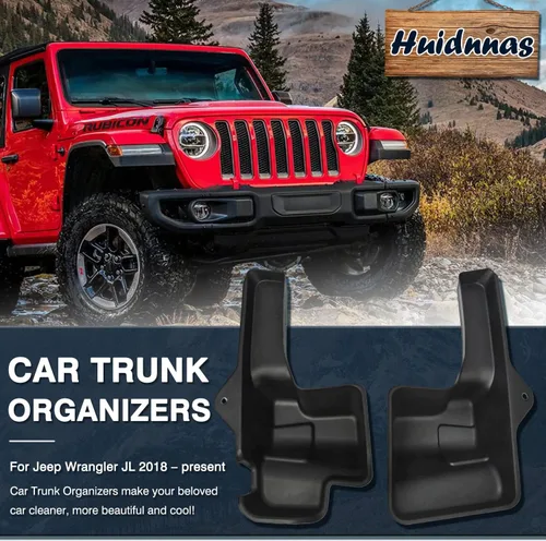 Vista 2 de Rear Cargo Side Trunk Storage Box Tray Fit for Jeep Wrangler JL 2018-2023 Trunk Storage Tray Organizers Cargo Organizer Black 2PCS (NOT FIT 4XE)