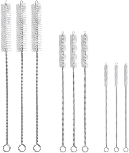 9-Piece Straw Cleaner Brush Kit - for Stanley Mug 40, 30, 20 oz, (3-Size) Extra Long Pipe Cleaners, Straw Cleaning Brush for Tumbler, Sippy Cup,