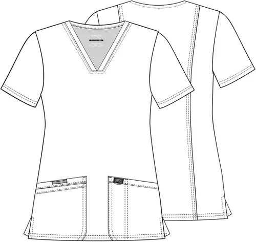 Vista 7 de Workwear Revolution Mujeres Scrubs Top V-cuello WW620