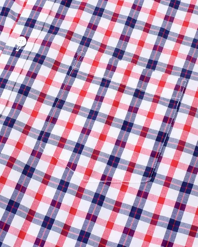 Vista 4 de Alimens & Gentle Camisas a cuadros con botones para hombre, camisas de vestir de manga larga de algodón, camisas de guingán de ajuste regular