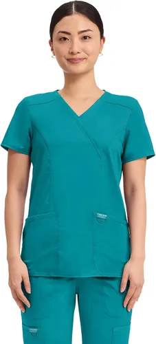 Vista 11 de Cherokee WW Revolution - Camisa de enfermería con 2 bolsillos para mujer Vino
