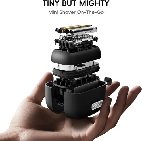 Vista 3 de yoose MINI5 Foil Shaver, maquinilla de afeitar eléctrica portátil para Negro obsidiana