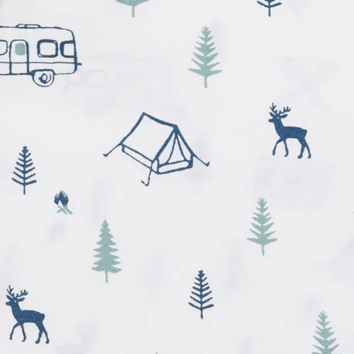 Vista 3 de Eddie Bauer - Sábanas individuales, juego de ropa de cama de percal de algodón, decoración fresca y fresca para el hogar (azul oscuro, individual)