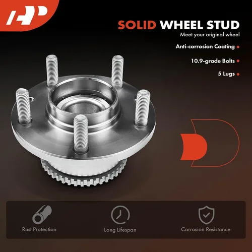 Vista 7 de A-Premium Cojinete de rueda trasera y conjunto de cubo con anillo ABS y 5 lengüetas compatible con Kia Sportage 2005-2010 y Hyundai Tucson