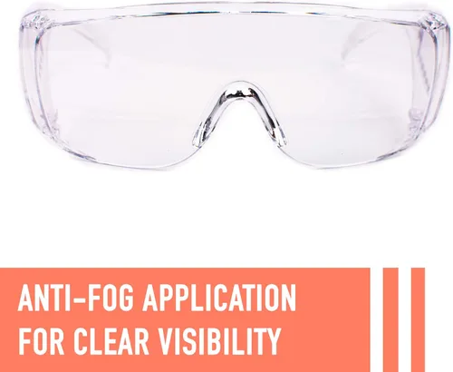 Vista 8 de Aqulius Gafas de seguridad sobre anteojos, gafas protectoras resistentes a los golpes, gafas de seguridad antivaho y resistentes a los arañazos