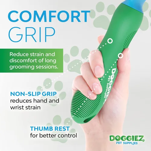 Vista 3 de Rastrillo de aseo - Rastrillo de pelo de una cara para perros o gatos - Cepillo para perros para quitar pelo - Herramienta de desenmascaramiento