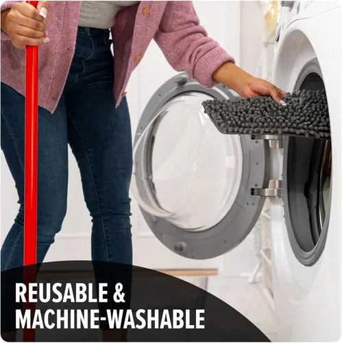 Vista 4 de Dirt Devil Trapeador de polvo, plumeros para suelos de madera dura, incluye almohadillas de microfibra reutilizables, limpiador multisuperficie