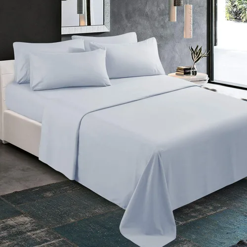 Vista 30 de Juego de sábanas de 4 piezas, 100% algodón, para mayor suavidad y comodidad de 800 TC 4 vías de ajuste elástico, 16 pulgadas DP transpirable