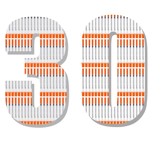 Vista 7 de Jeringas de 1 ml con aguja de 29G de 1/2" (13 mm), envueltas individualmente, paquete de 30 (1CC 29G 1/2"-30PACK)