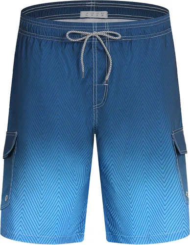 Vista 42 de APTRO Traje de baño para hombre, traje de baño de secado rápido de 9 pulgadas, trajes de baño de playa grandes y altos Bandera K38 rojo