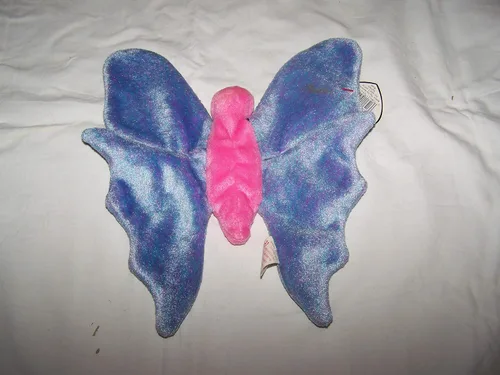 Vista 4 de TY Beanie Babies Flitter the Butterfly - Bígaro y Rosa