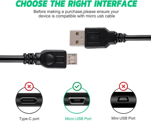 Vista 5 de Xahpower 2 Pack 10Ft Controller Charging Cable for PS4, Play and Charge Micro USB Charger High Speed Data Sync Cord for Playstation4 PS4 SlimPro