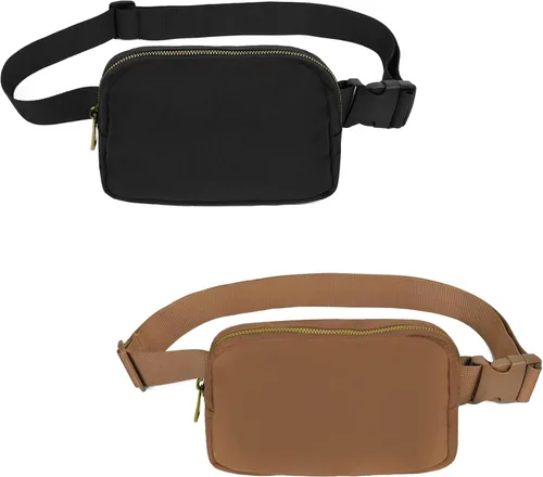 Vista 23 de VOROLO Riñonera para mujeres y hombres, bolsa cruzada, bolsa de cinturón con correa ajustable, Magenta, Talla única