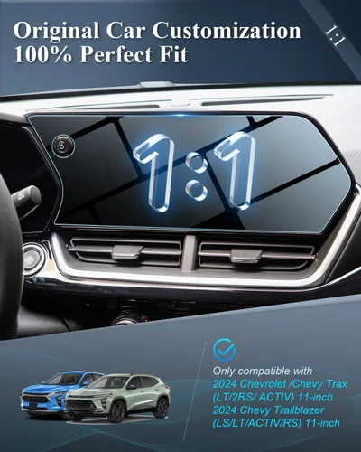 Vista 5 de BIBIBO Protector de pantalla para Chevy Trailblazer 2024 2025 para ChevyTrax (LT/2RS/ACTIV) 2024 2025 y Chevy Trax Trailblazer 2024+ pantalla de 11