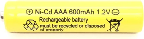 Vista 2 de NiCd AA/AAA 600mAh 1.2V baterías recargables para luces solares, luces de jardín y controles remotos (6 pilas AAA de 600 mAh)