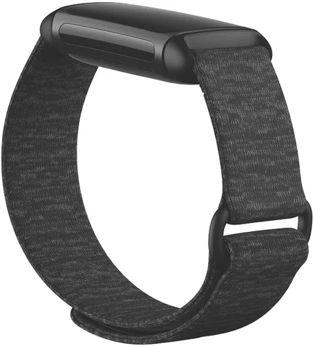 Vista 2 de Fitbit Charge 5 & 6 - Correa de accesorios de gancho y bucle, producto oficial de Fitbit (carbón, pequeña)