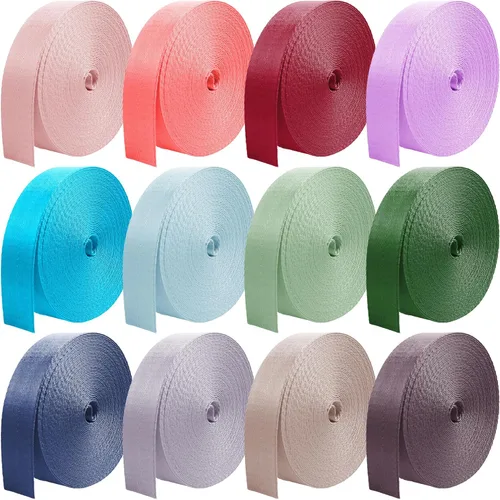 Vista 9 de 12 rollos de correas de nailon de 1 pulgada, 1.5 pulgadas, 2 pulgadas, correas de nailon para mochila, correa de nailon, 10 25 50 3.3 yardas