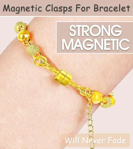 Vista 3 de Dailyacc Cierres y cierres magnéticos para collares, extensor de pulsera doble abierto para convertidores de joyas (oro de 14 quilates, plata)