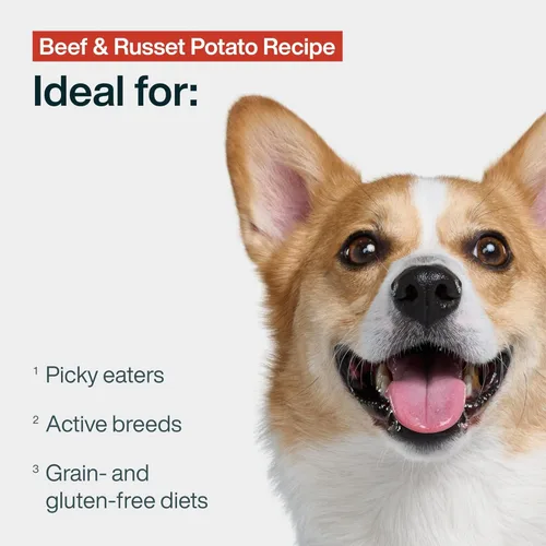 Vista 2 de JustFoodForDogs Comida Congelada Fresca para Perros, Comida Completa o Complemento, Receta de Carne de Res y Papa Russet de Grado Humano, 18 oz