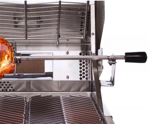 Vista 3 de Cal Flame BBQ08856P4 - Kit de asador para parrilla con varilla de 4 quemadores, color plateado