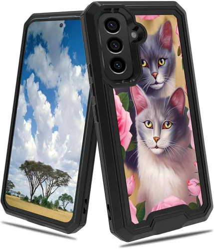 Vista 90 de Funda para Samsung S23 FE Funda Galaxy S23 FE 2 en 1 PC duro de doble capa TPU suave a prueba de golpes Funda protectora para Samsung Galaxy S23 FE