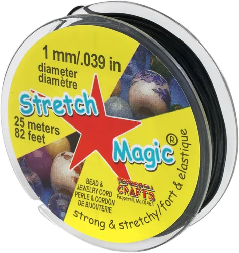 Vista 36 de Stretch Magic Hilo elástico para cuentas – Color transparente, 0.6 mm de diámetro, 10 metros (32 pies) - Fácil de anudar, hilo fuerte y elástico
