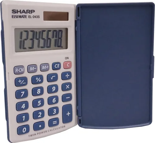 Vista 3 de Sharp Calculadoras EL-243SB Calculadora de bolsillo de 8 dígitos