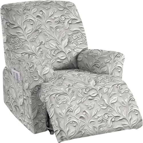 Vista 51 de CRFATOP Funda elástica para sillón reclinable, 4 piezas, fundas impresas para silla reclinable de 1 asiento, colección Fallon, protector de muebles