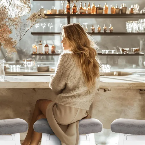 Vista 81 de Sophia & William Taburete de bar de altura de mostrador para isla de cocina, taburetes de mostrador de 24 pulgadas con patas de madera, asiento