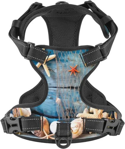 Vista 16 de Dog Harness for Small Dogs with Leash No Pull 2 Leash Clips, Adjustable Soft American Flag and The Eagle Dog Vest Set Small