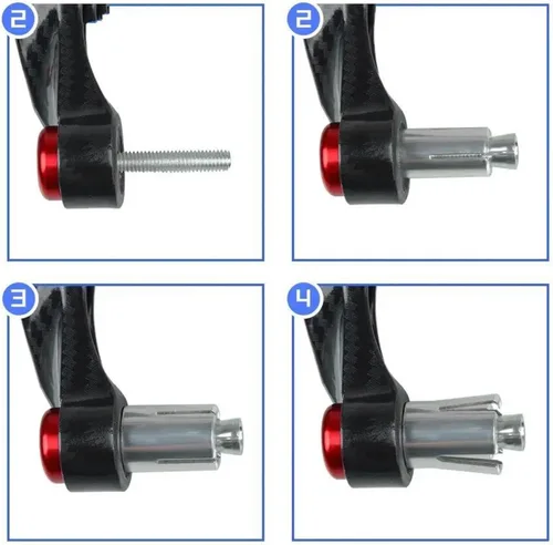 Vista 3 de Motorcycle Accessories for BMW R Nine T RNineT Cafe Racer Pure Scrambler Handlebar Grip End Brake Clutch Lever Guards Protection (Color : Black)