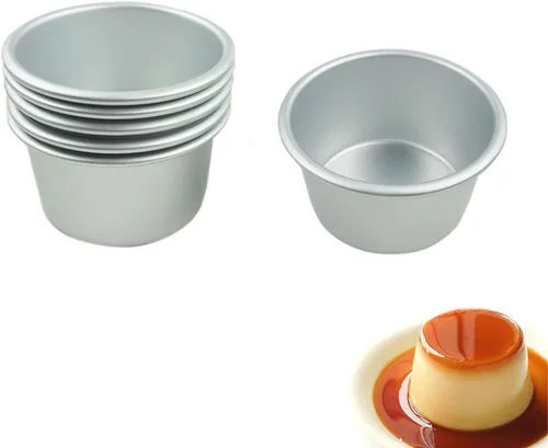 Vista 8 de Paquete de 6 moldes pequeños para popover, molde para pudín de Yorkshire, moldes para hornear profundos de aluminio, molde individual para mini