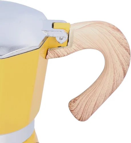 Vista 7 de Cafetera estilo italiano clásico Moka Pot Cafetera cubana Moka Pot Percolator hace un delicioso café de aluminio para cocina, hogar, cafetería