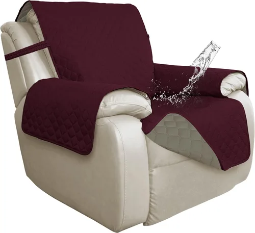 Vista 55 de ISSUNTEX Fundas de sofá de dos plazas con doble protección 100% impermeables para sala de estar, fundas para sofá de 2 cojines, protector de muebles