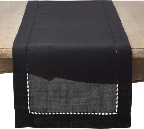 Vista 10 de SARO LIFESTYLE Servilleta de cóctel con borde cosido (juego de 12), negro, 6"x6