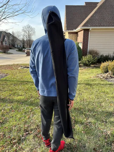 Vista 5 de Bolsa Negro o Ikat para Didgeridoo o palo de lluvia 51" 59" 69" (51 pulgadas, lona negra)