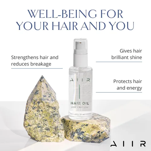 Vista 2 de AIIR Aceite capilar de jade, tratamiento para cabello seco, dañado o rizado, con brillo brillante y bloqueo de humedad, productos para el cabello