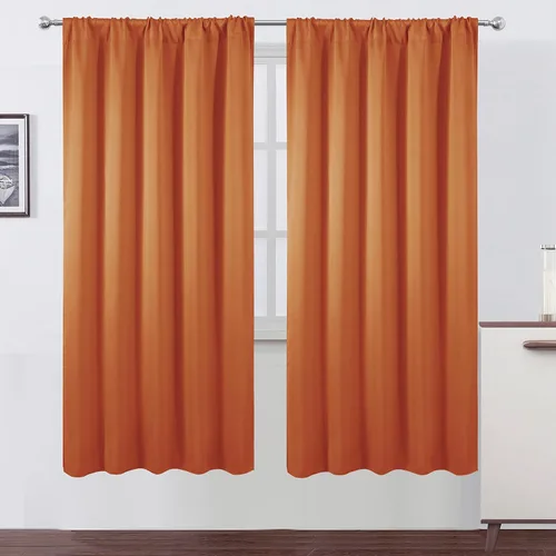 Vista 65 de LEMOMO Cortinas opacas grises, 52 x 84 pulgadas, juego de 2 paneles de cortinas opacas con aislamiento térmico para oscurecer la habitación