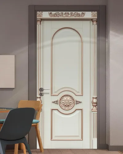 Vista 28 de FLFK Adhesivo para puerta – Puerta vintage beige, mural para despegar y pegar, tamaño combinado 30 x 80 pulgadas, dividido en 2 piezas Mt5423