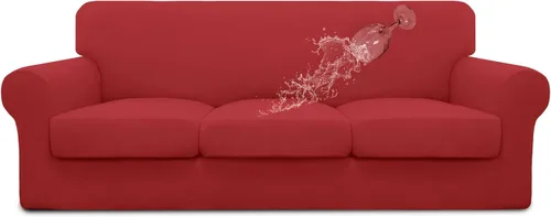 Vista 66 de Easy-Going Funda de sofá 100% impermeable doble de 3 piezas, elástica, suave, para perros, para sofá de 2 cojines separados, protector de muebles a