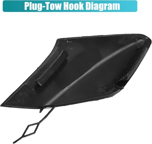 Vista 5 de uxcell Cubierta de gancho de remolque para parachoques delantero derecho sin pintar para Chevrolet Cruze L LS LT 2016-2018 Parachoques delantero