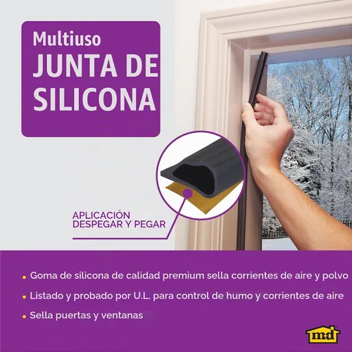 Vista 4 de MD Building - Junta de silicona para puertas y ventanas, marrón, 20 pies