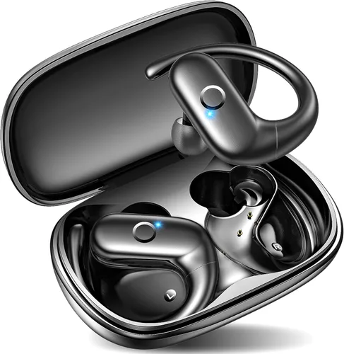 kurdene Auriculares Inalámbricos Bluetooth Deportivos, Auriculares Sobre la Oreja con Sonido de Graves Profundos, 60 Horas de Reproducción