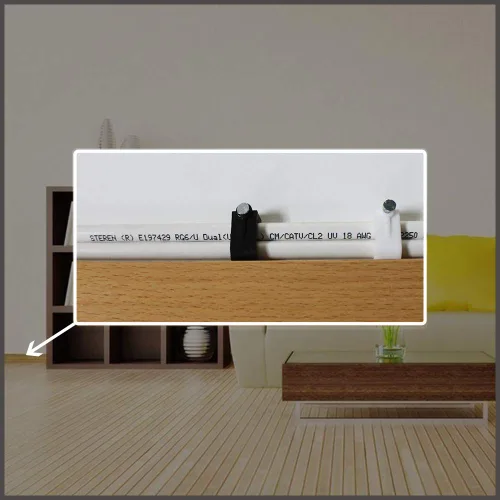 Vista 7 de Steren Clip de montaje de cable doble RG6, color negro, paquete de 10