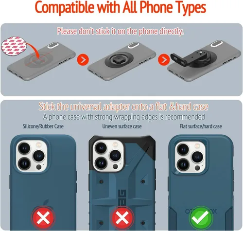 Vista 7 de sincetop Soporte de teléfono para bicicleta de montaña, soporte frontal para teléfono celular Bcycle - 1S bloqueo rápido y liberación de aluminio