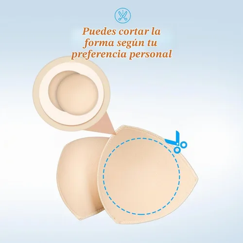 Vista 3 de URSMART Inserciones de almohadillas de brasier, inserciones de copas de sujetador, inserciones de brasier extraíbles transpirables para brasier beige