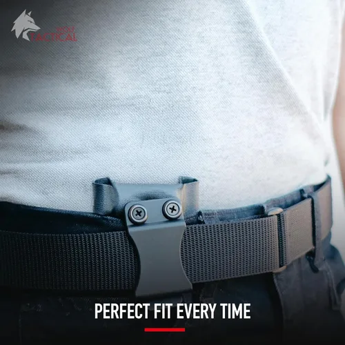 Vista 6 de WOLF TACTICAL Cinturón EDC Simple de Servicio Pesado - Cinturón de Pistola de Nylon Reforzado de 2 Capas de 1.5" para Portación Oculta, Fundas