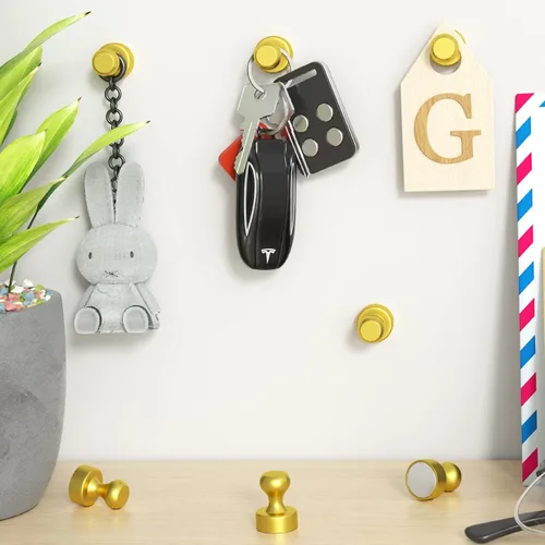 Vista 5 de Grtard 24 unidades de imanes de push pin magnéticos, imanes para nevera para pizarra, imanes de pizarra, imanes para nevera, pequeños y fuertes